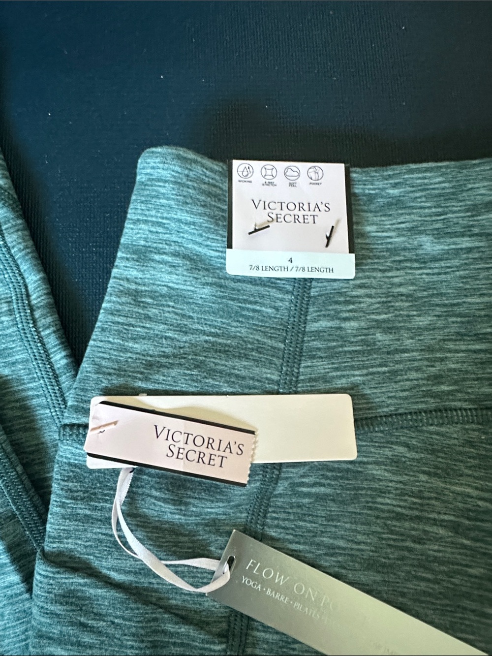 Victoria's Secret Teal Heather 7/8 Leggings - Picture 2 of 2
